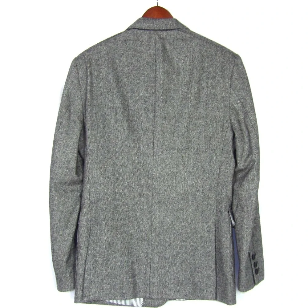 Banana Republic Tailored  Gray Herringbone 2 Button Wool Blend Blazer Men's‎ 38R